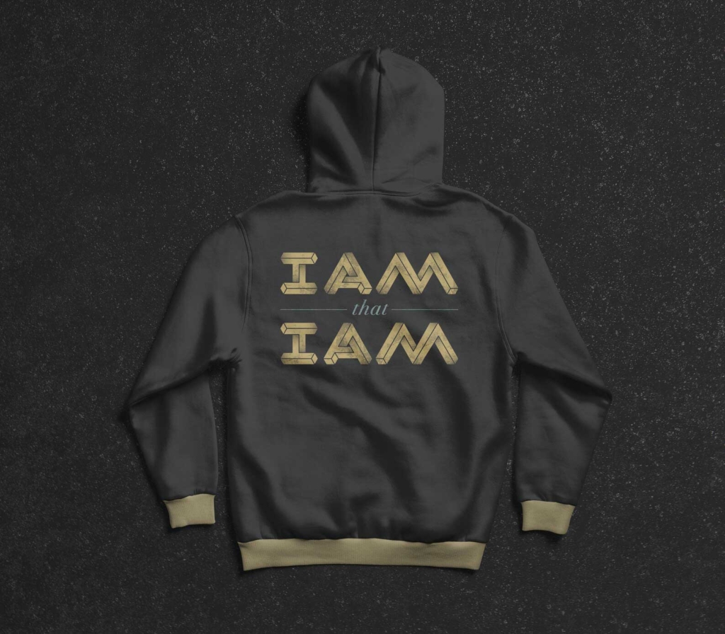 typography on hoodie