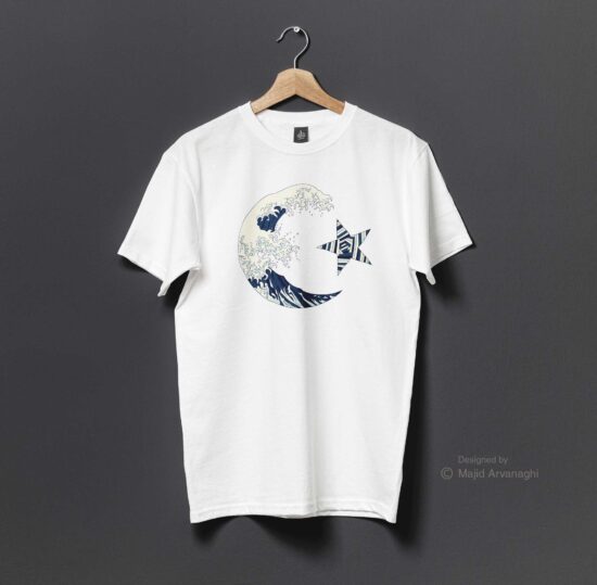 The Great Wave off Kanagawa meets Turkish flag